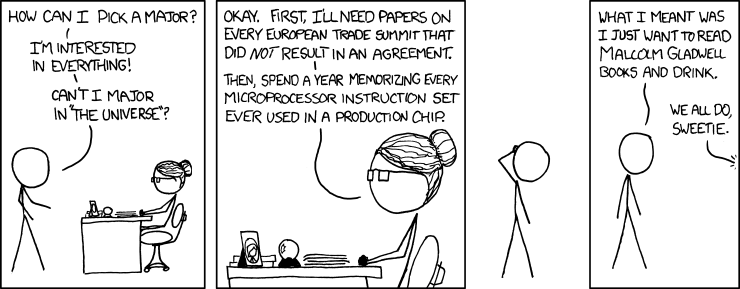 XKCD - Major in the Universe